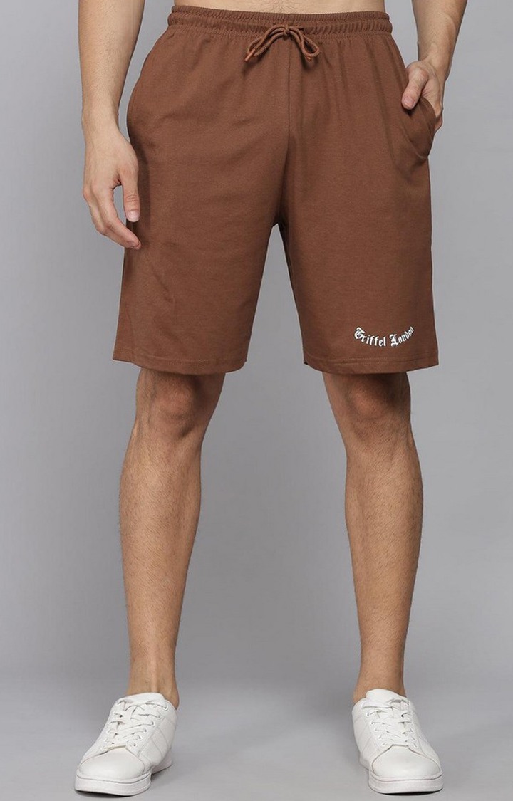 Men's Coffee Solid Shorts