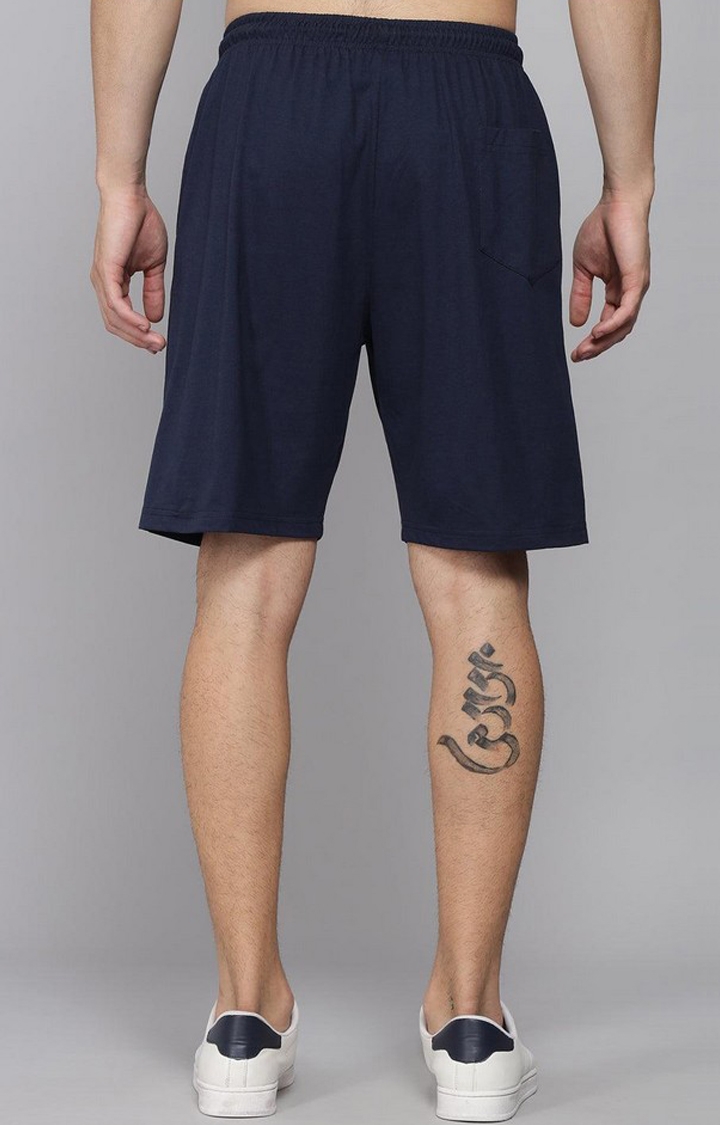 Men's Navy Solid Shorts