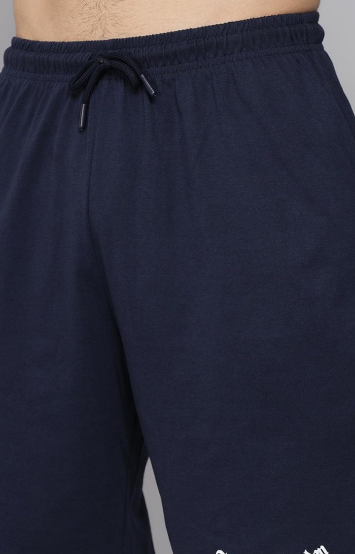 Men's Navy Solid Shorts