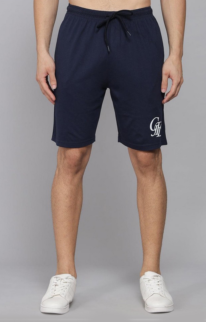 GRIFFEL | Men's Navy Solid Shorts