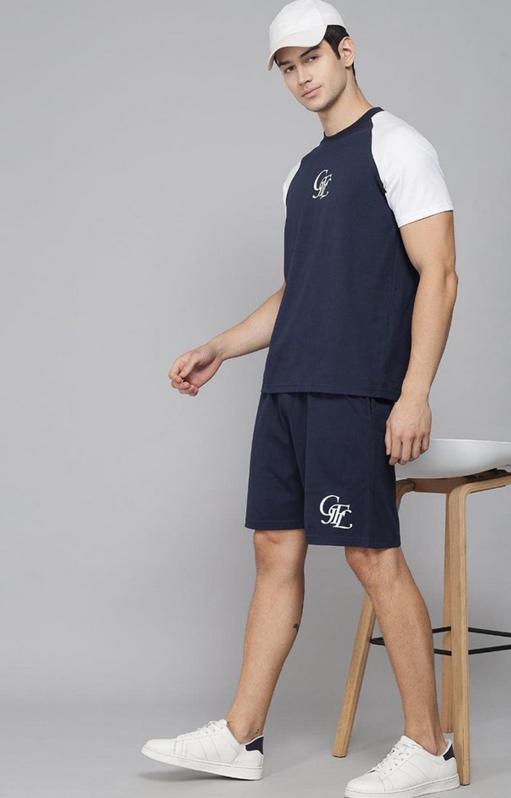 Men's Navy Solid Shorts
