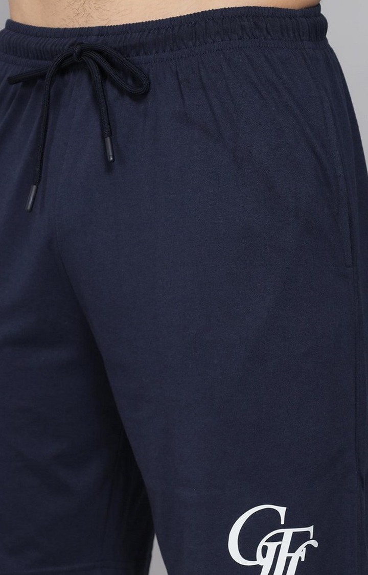 Men's Navy Solid Shorts