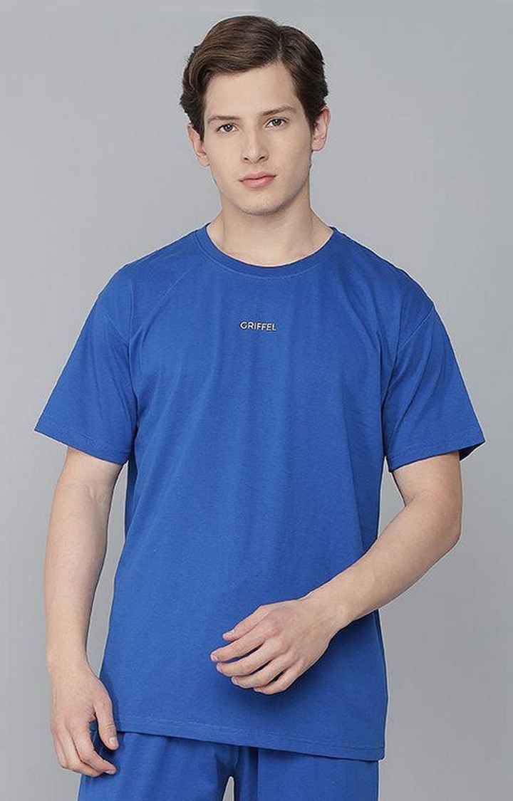 GRIFFEL | Men's Basic Solid Royal Regular fit T-shirt