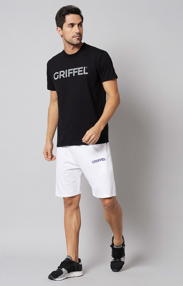 Men's Black Printed Activewear T-Shirts