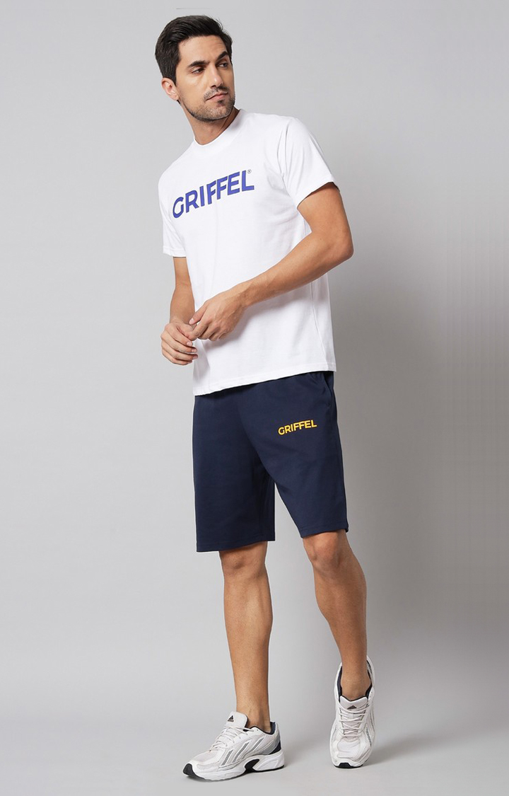Men's White Printed Activewear T-Shirts
