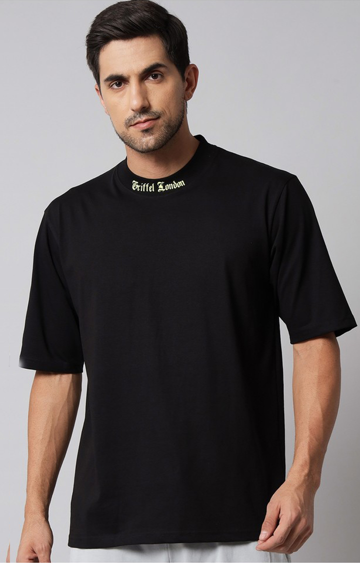Men's Black Printed Activewear T-Shirts