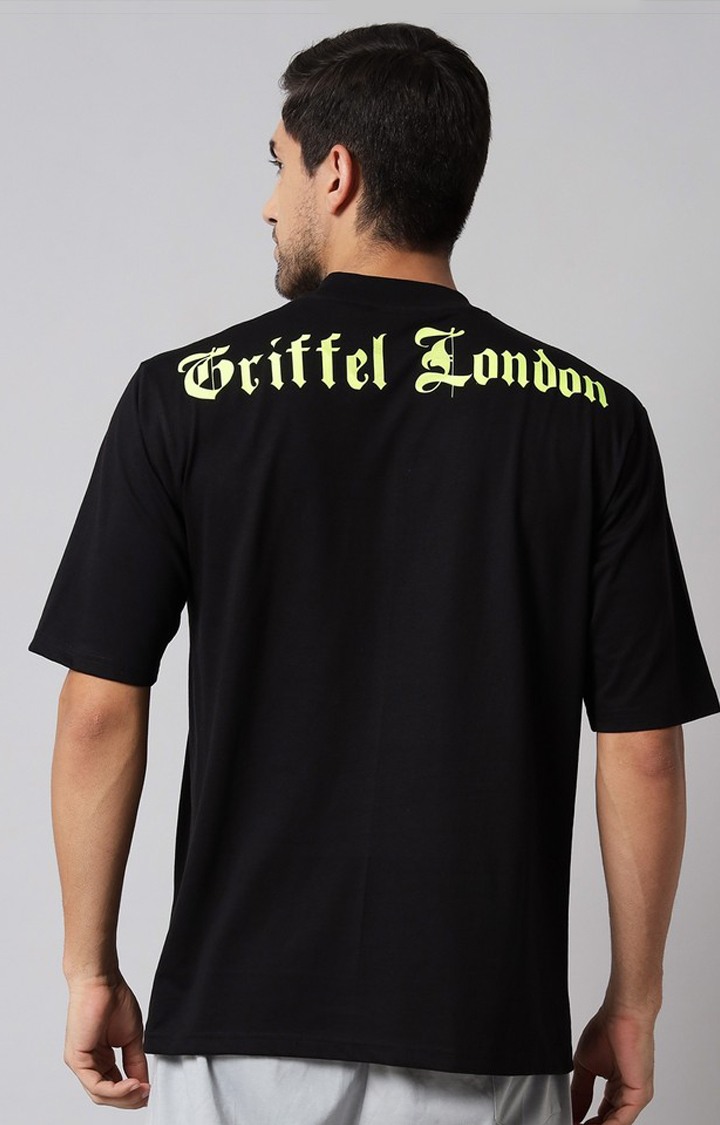 Men's Black Printed Activewear T-Shirts