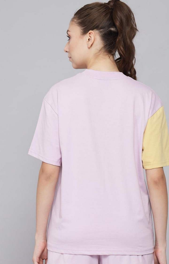 Women's Multi Colourblock Oversized T-Shirts