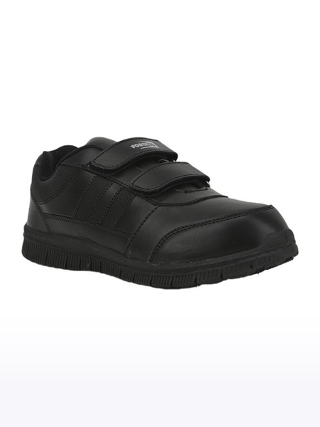 Unisex Force 10 PVC Black School Shoes