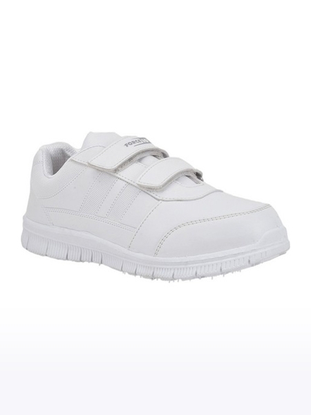 Unisex Force 10 PVC White School Shoes