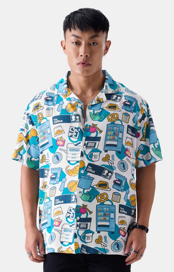 Men's The Office Dunder Mifflin's Pattern Holiday Shirts