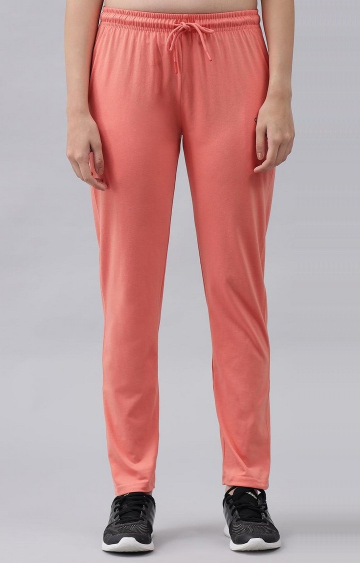 GRIFFEL | Women's Peach Solid Trackpants