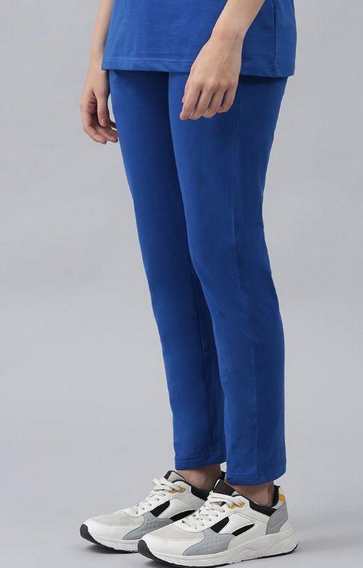 Women's Royal Solid Trackpants