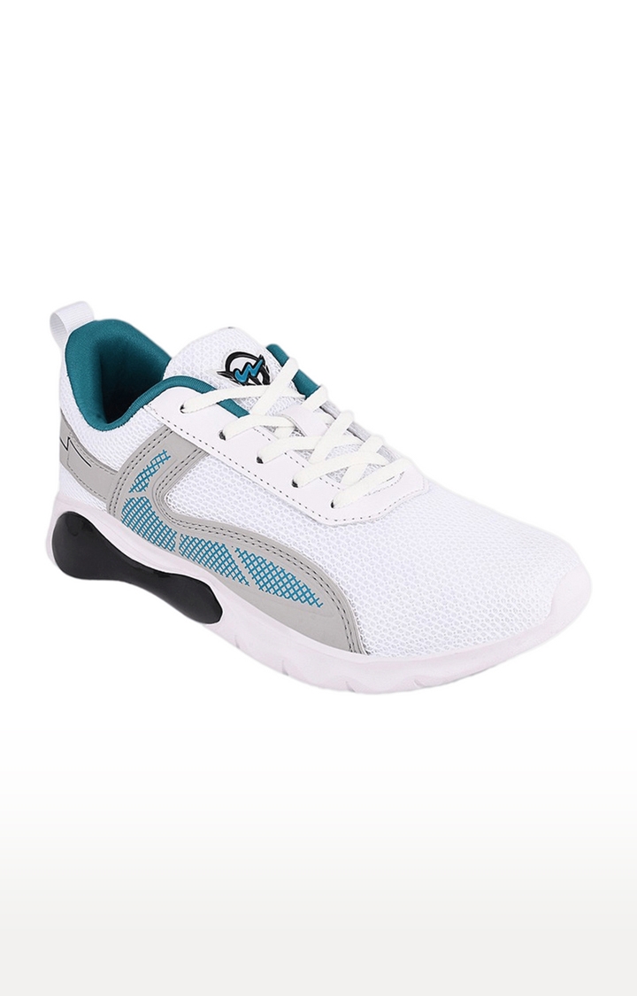 Campus Shoes | Boy's Camp White Mesh Outdoor Sports Shoes 0