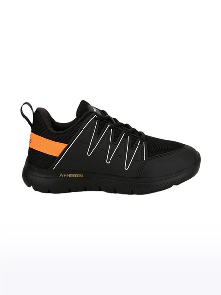 Campus Shoes | Boys Black RYME JR Running Shoes 1