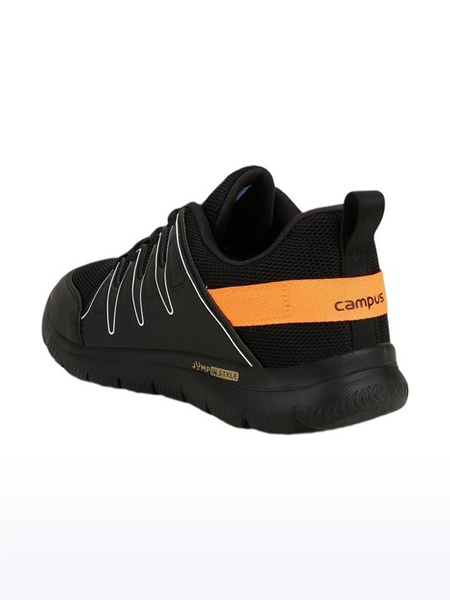Campus Shoes | Boys Black RYME JR Running Shoes 2