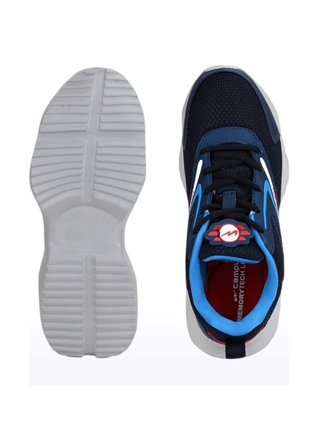 Campus Shoes | Boys Blue NINZA JR Running Shoes 3