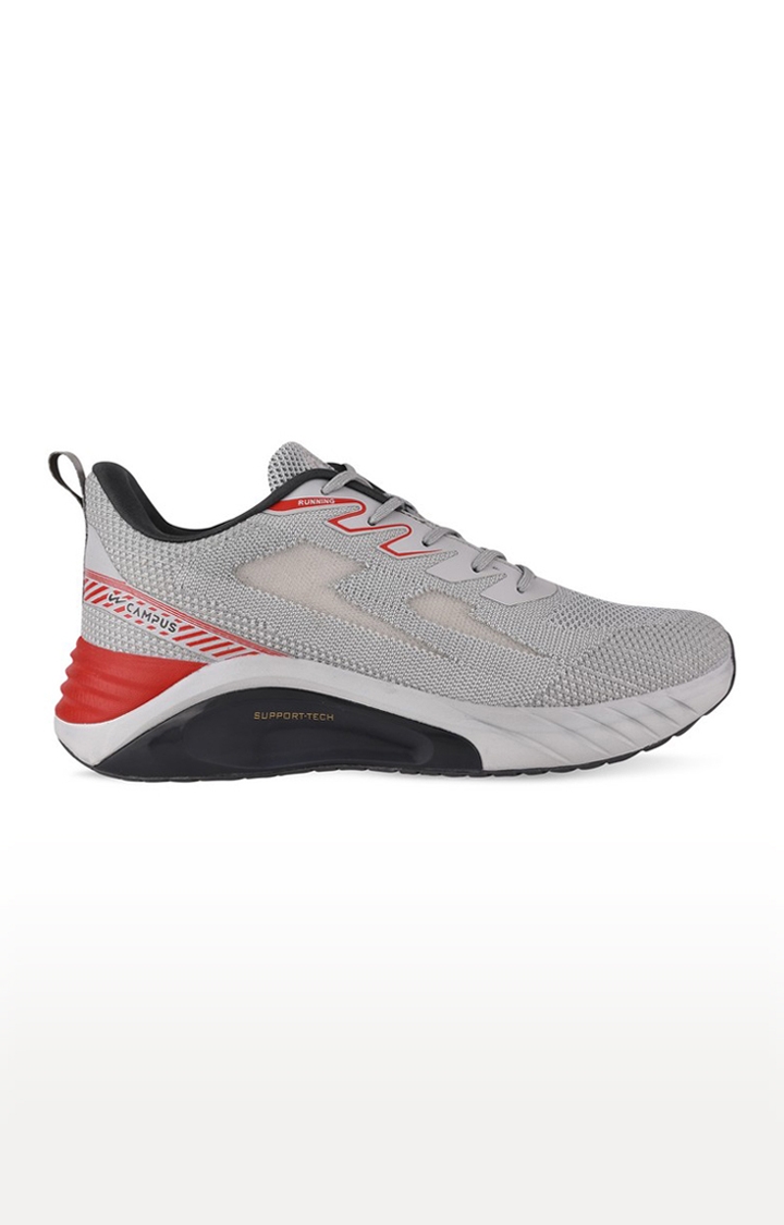 Campus Shoes | Girls Hyden Grey Mesh Running Shoes 1