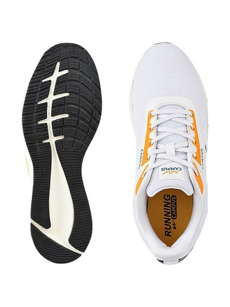 Campus Shoes | Men's White CAMP KRIPTO Running Shoes 3