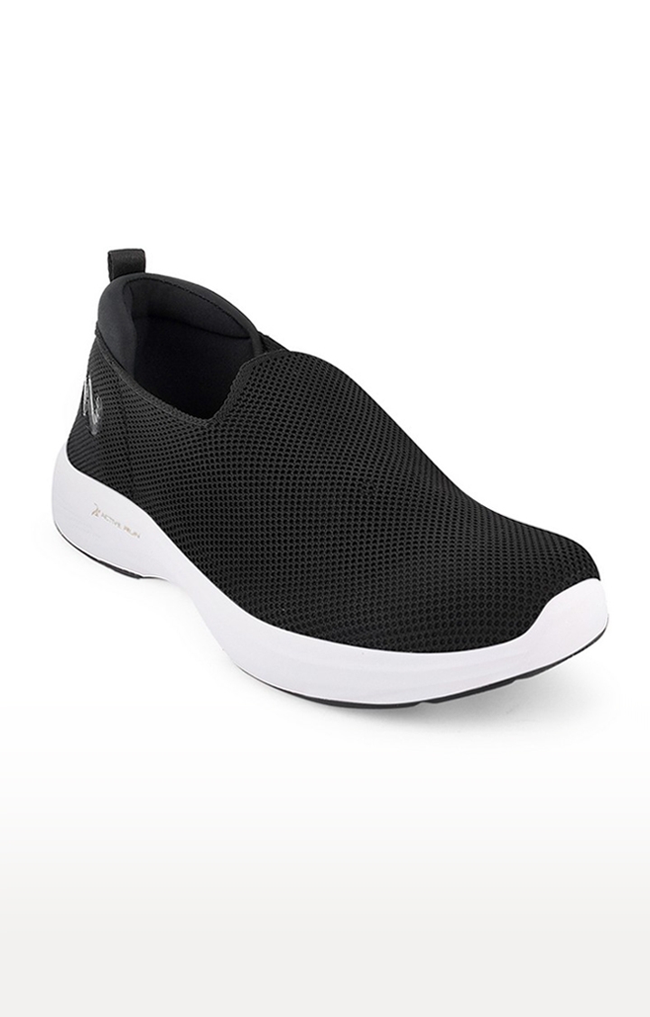 Campus Shoes | Men's Black Mesh Casual Slip-ons 0