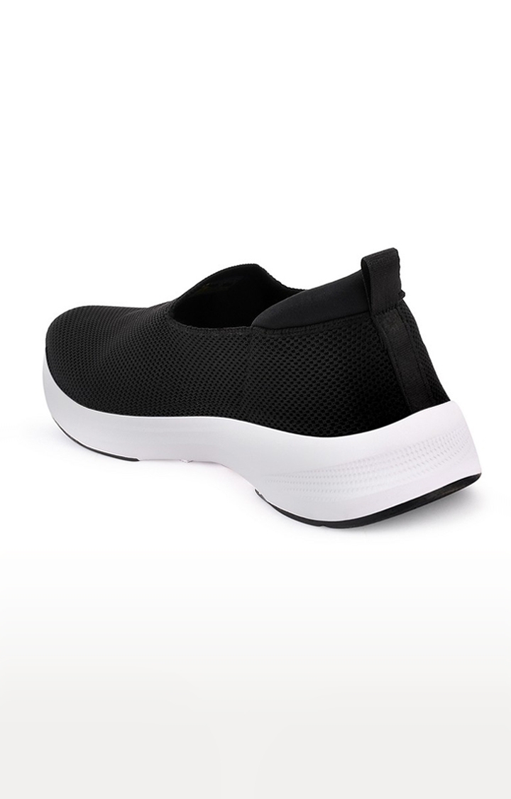 Campus Shoes | Men's Black Mesh Casual Slip-ons 1