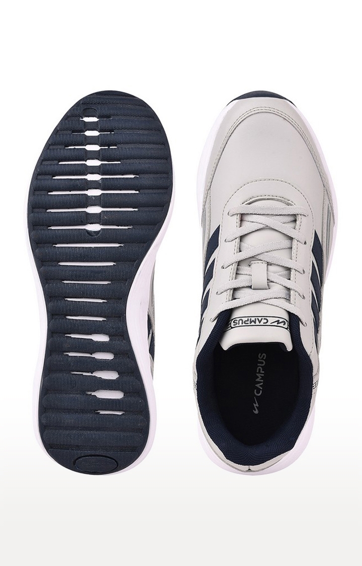 Campus Shoes | Girls REGULAR Grey Mesh Running Shoes 3