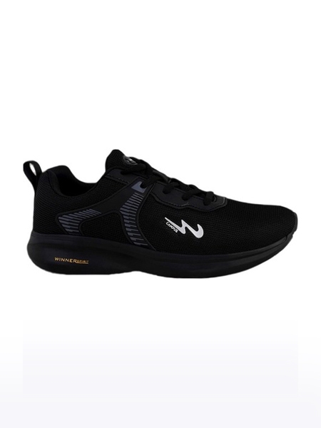 Campus Shoes | Men's Black CARLO Running Shoes 1