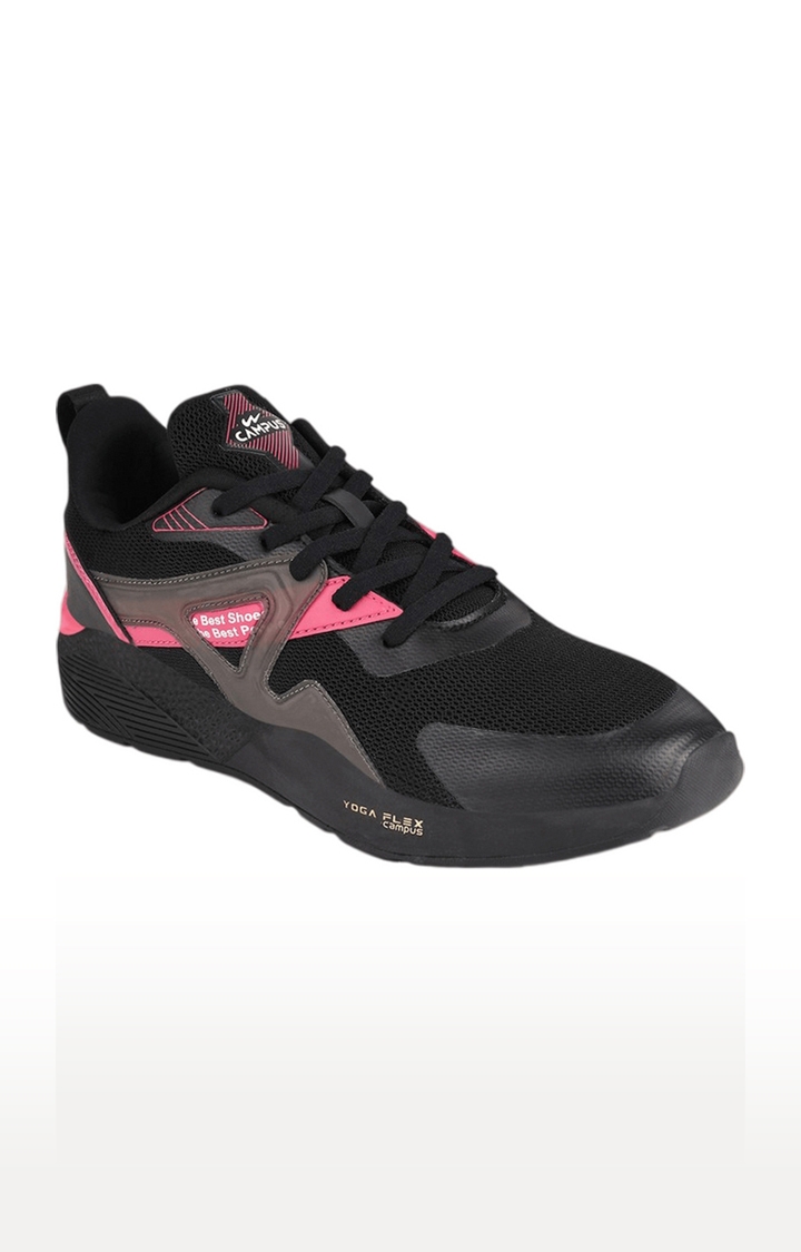 Campus Shoes | Women's Nemo Black Mesh Outdoor Sports Shoes 0