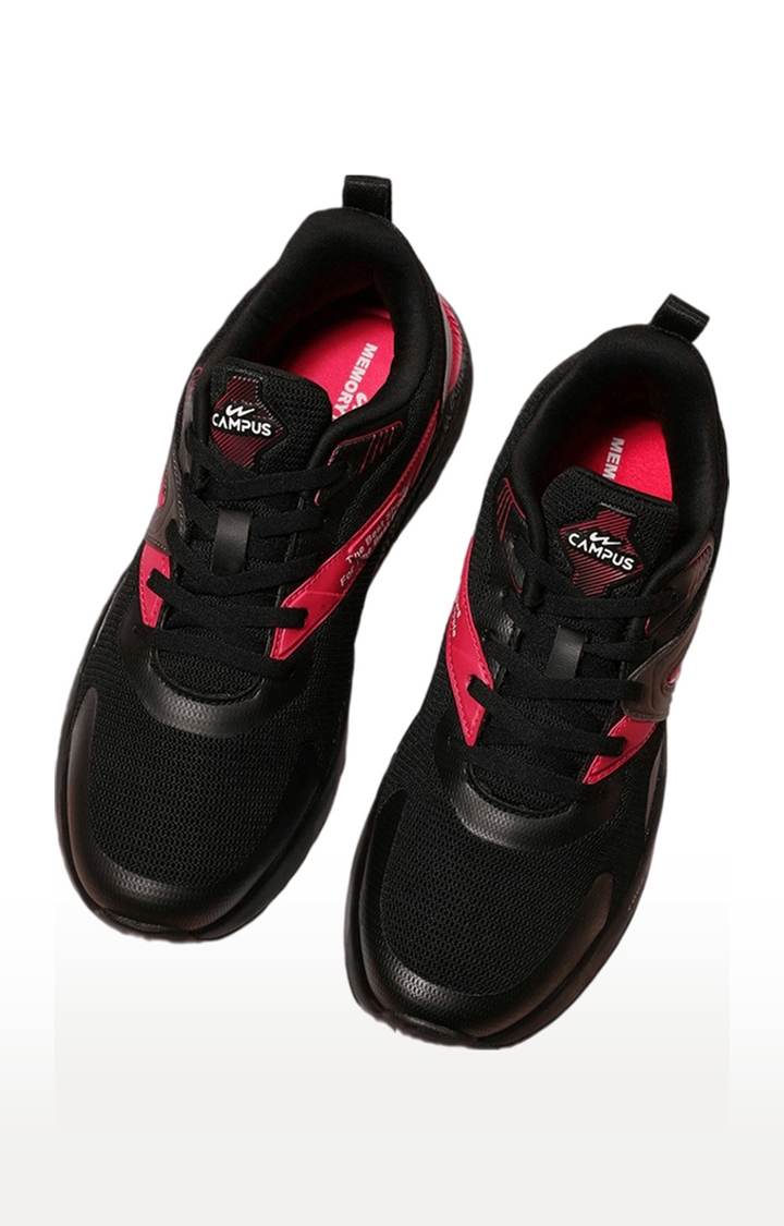 Campus Shoes | Women's Nemo Black Mesh Outdoor Sports Shoes 4