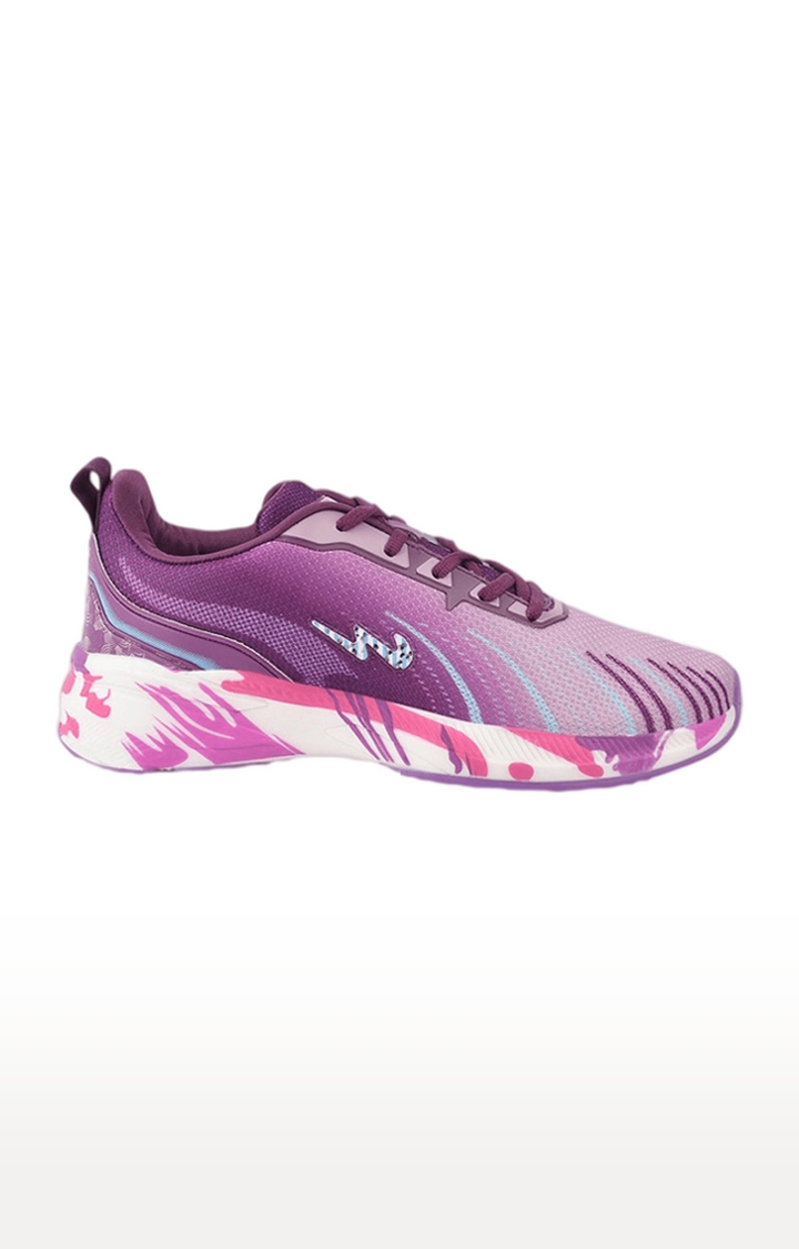 Campus Shoes | Women's  Purple Mesh Running Shoes 1