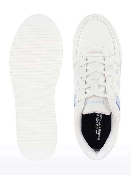 Campus Shoes | Women's White CAMP CLINT Sneakers 3