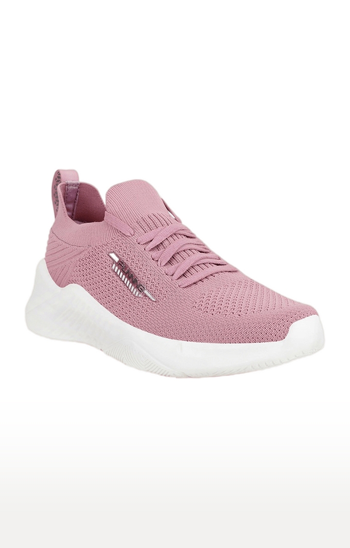 Campus Shoes | Women's Floss Pink Mesh Running Shoes 0