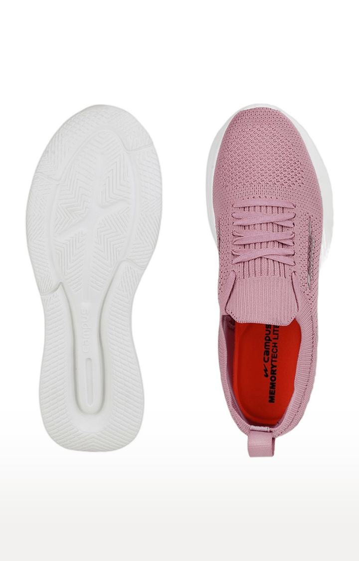 Campus Shoes | Women's Floss Pink Mesh Running Shoes 3