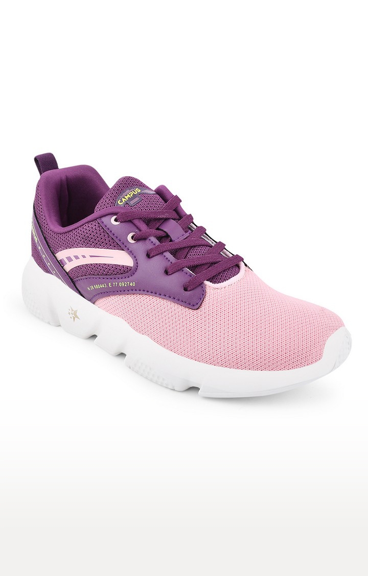 Campus Shoes | Pink And Purple Running Shoe 0