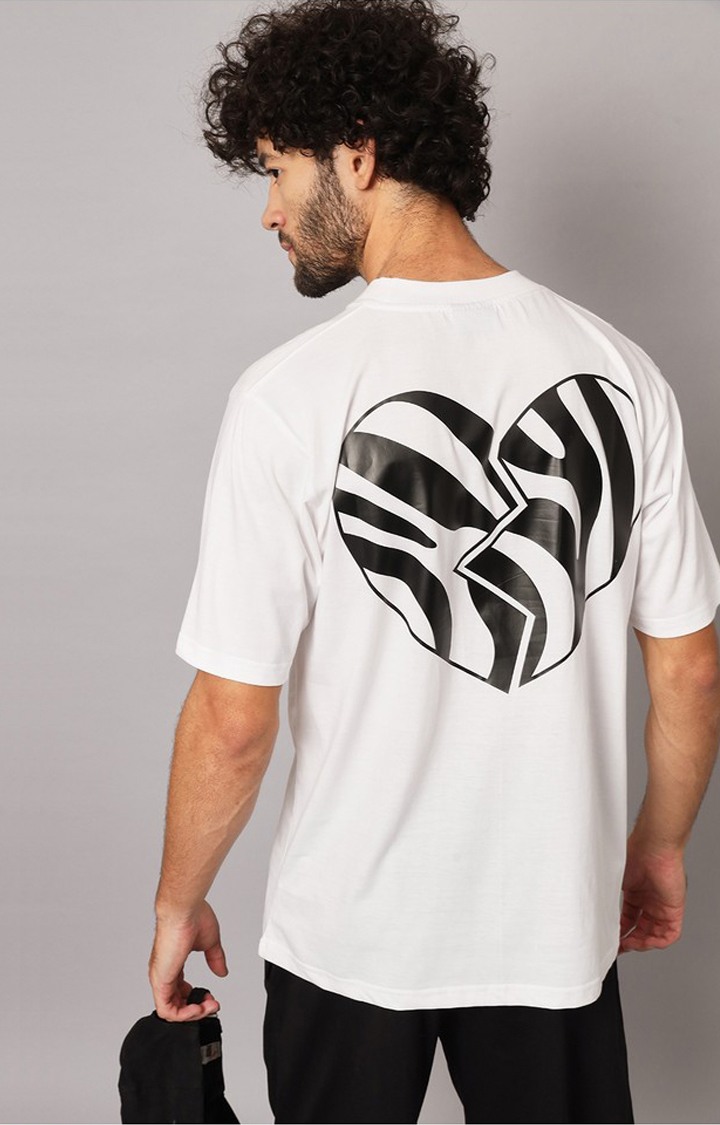 Men's White Printed Co-ords