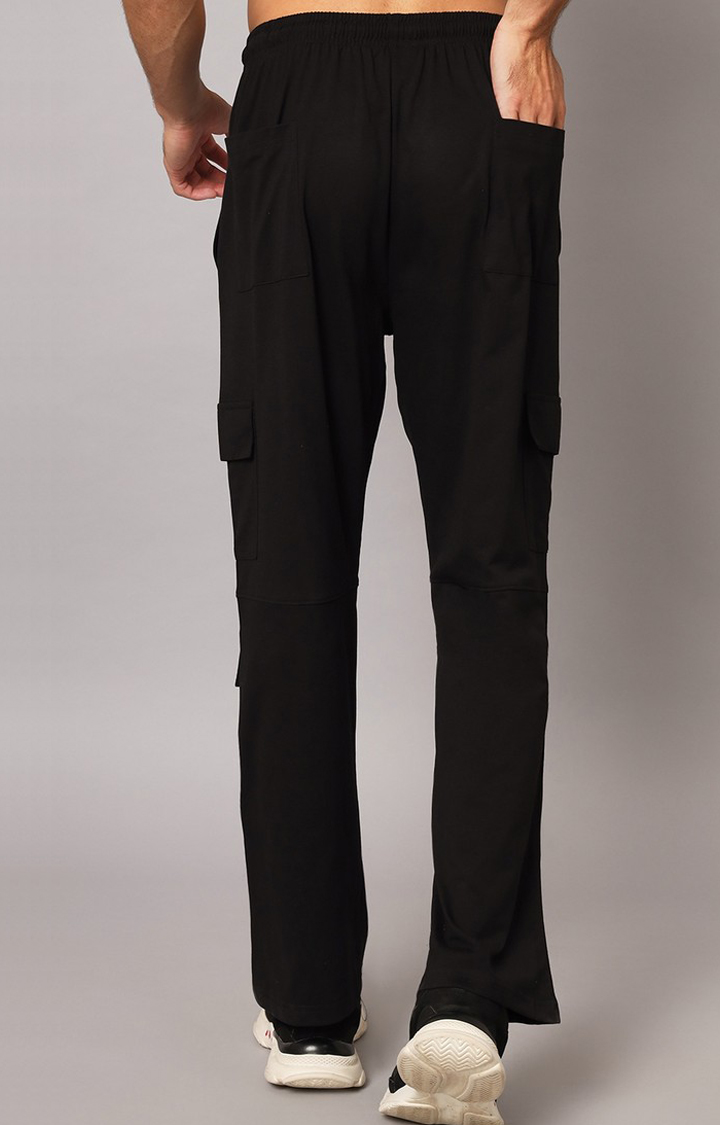 Men's Black Printed Co-ords