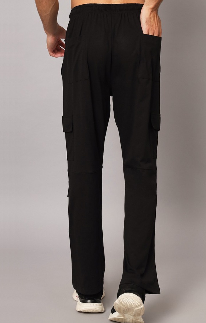 Men's Black Printed Co-ords