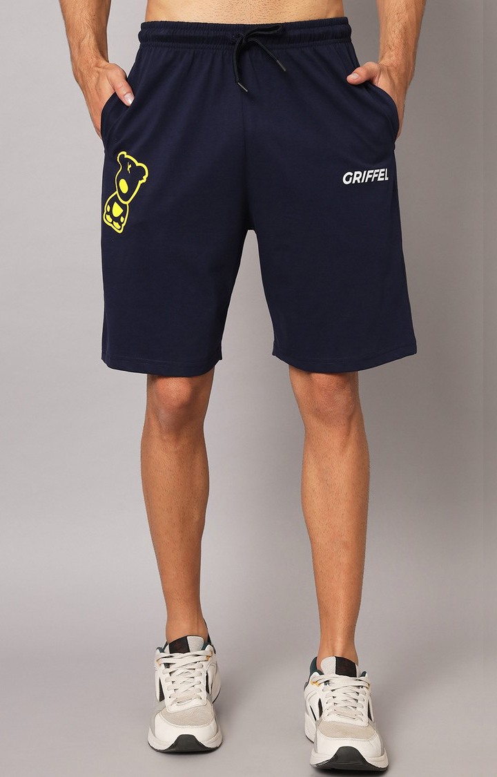 Men's Blue Printed Co-ords