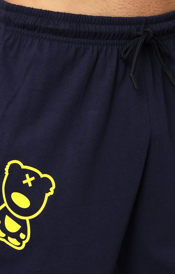 Men's Blue Printed Co-ords