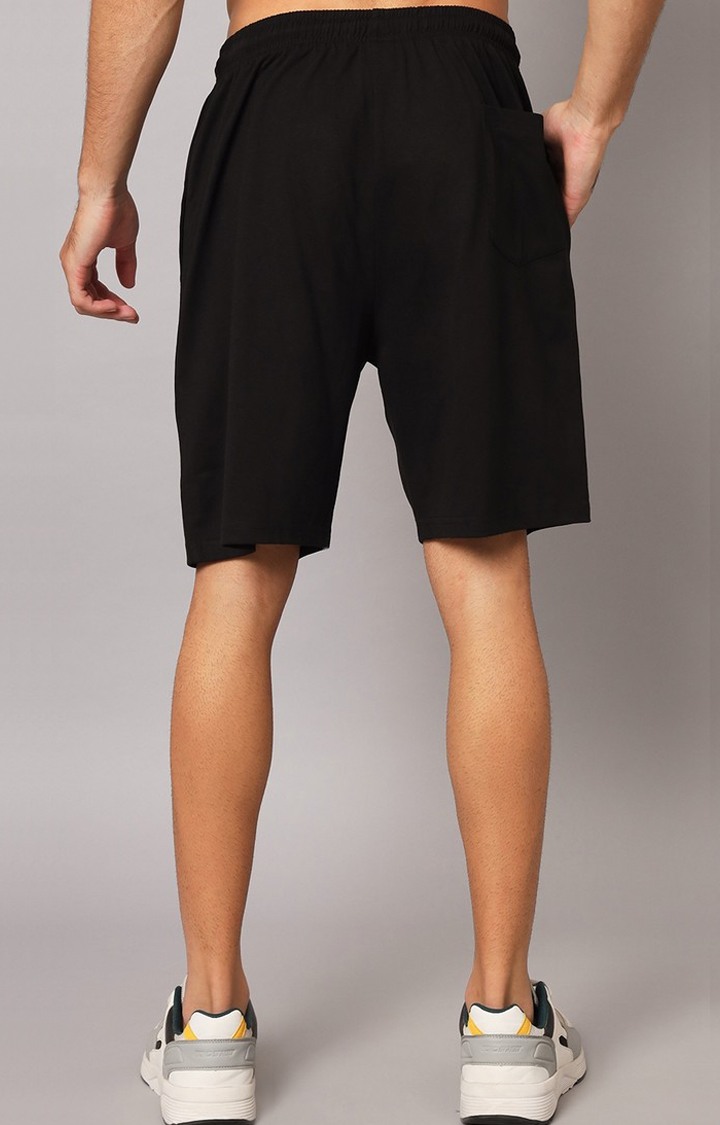 Men's Black Printed Co-ords
