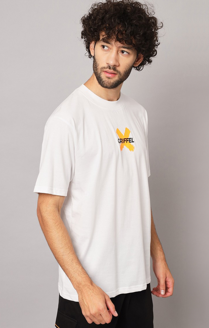 Men's White Printed Co-ords