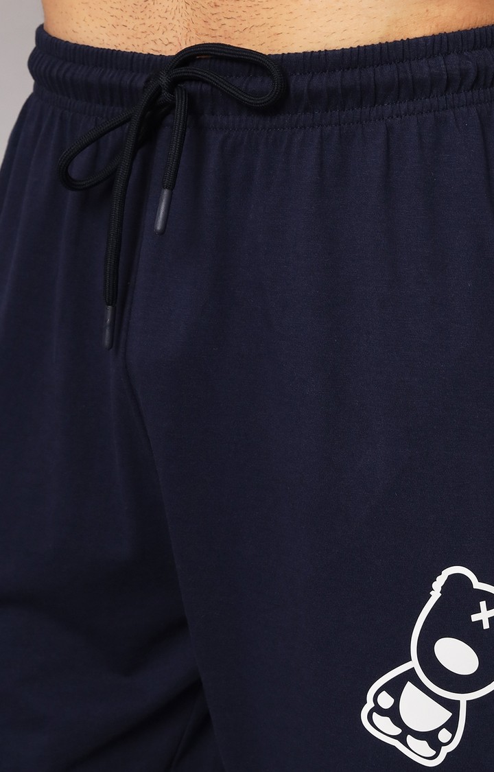 Men's Blue Printed Co-ords