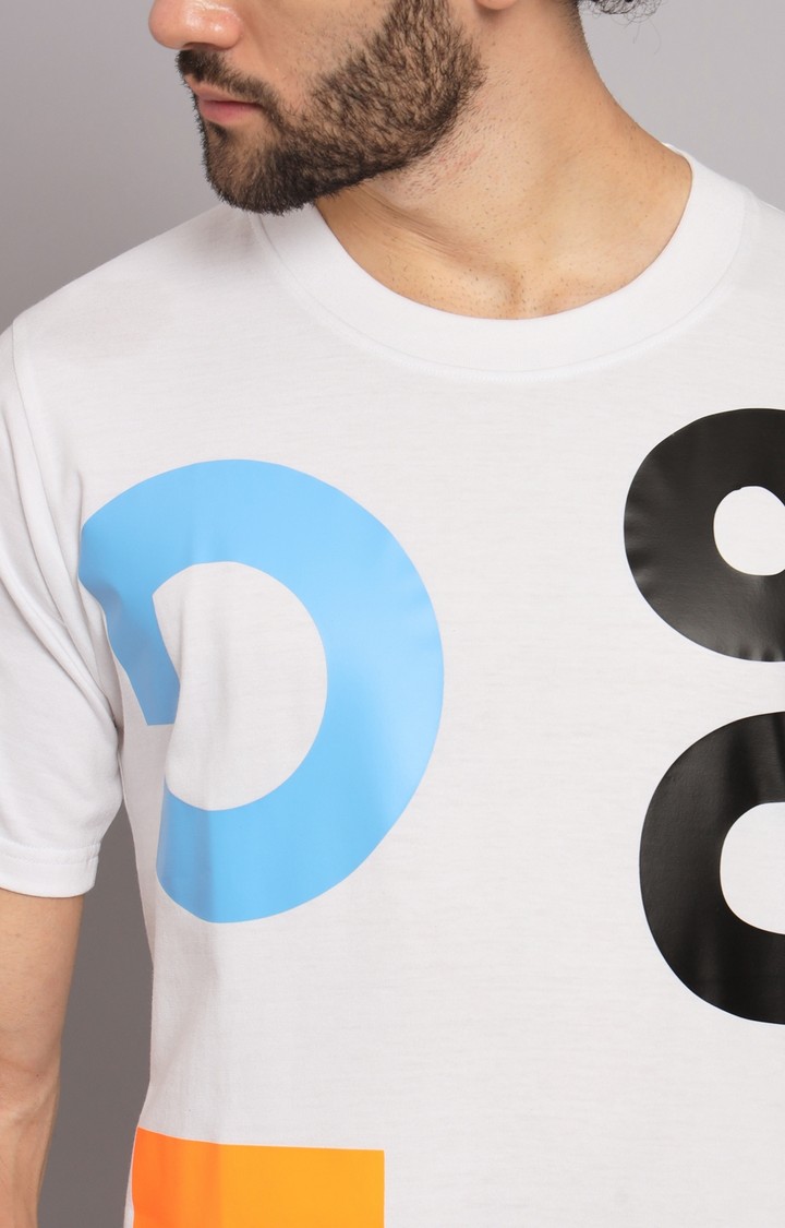 Men's White Typographic Co-ords