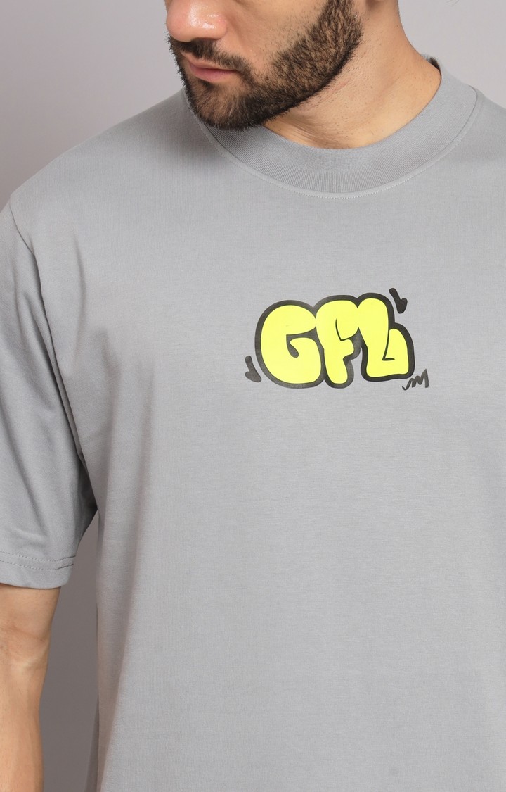 Men's Grey Printed Co-ords