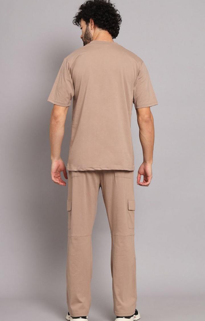 Men's Camel Typographic Tracksuits