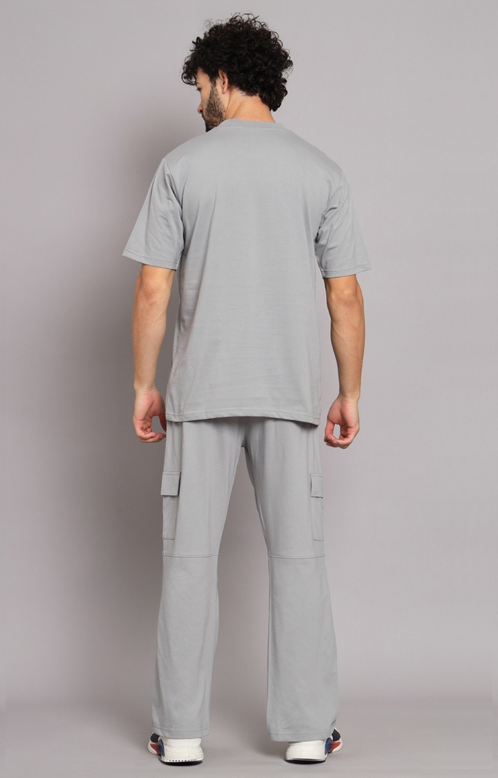 Men's Grey Printed Co-ords