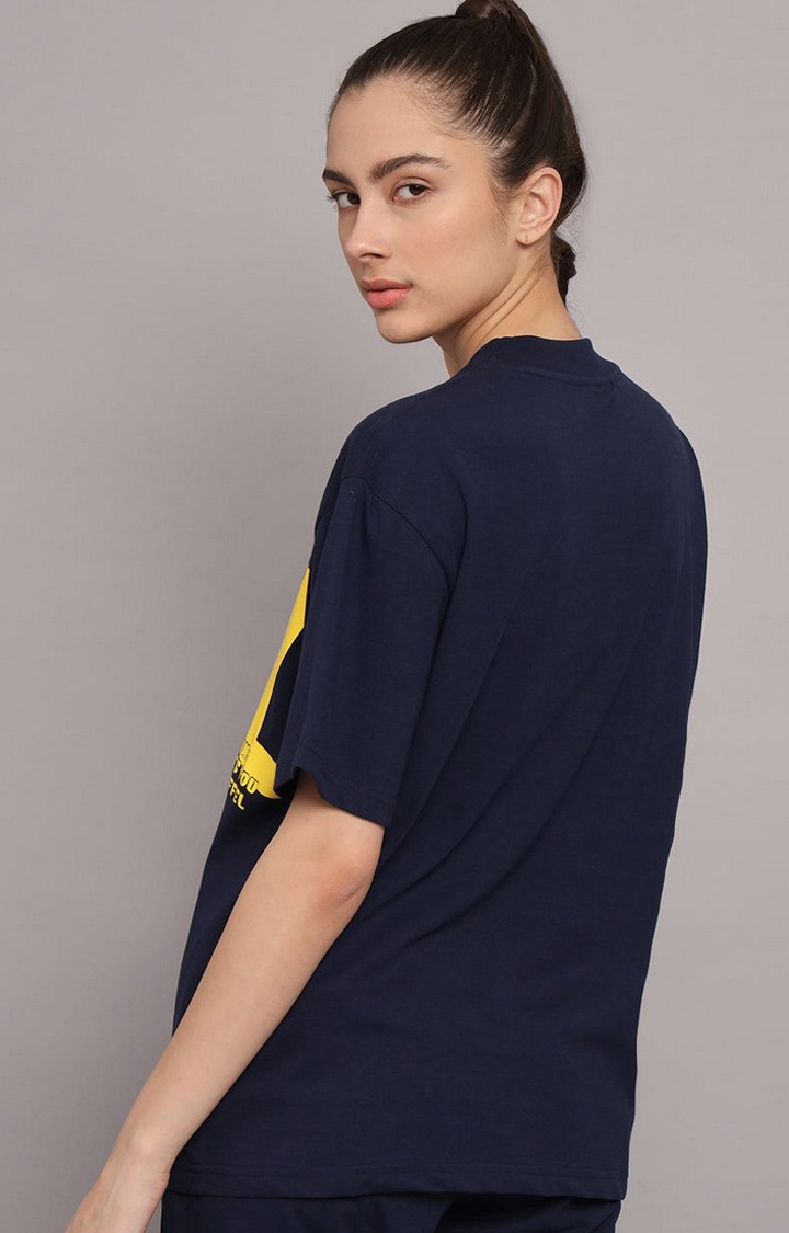 Women's Navy Printed Tracksuits