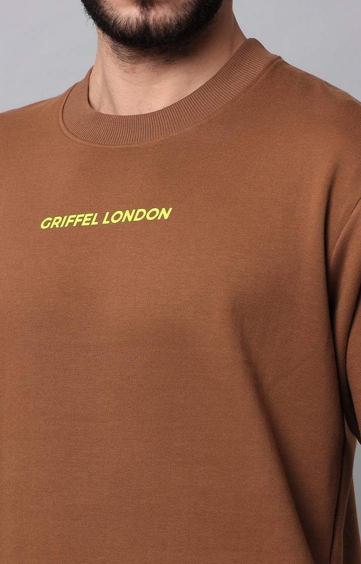 Men's Brown Solid Tracksuits