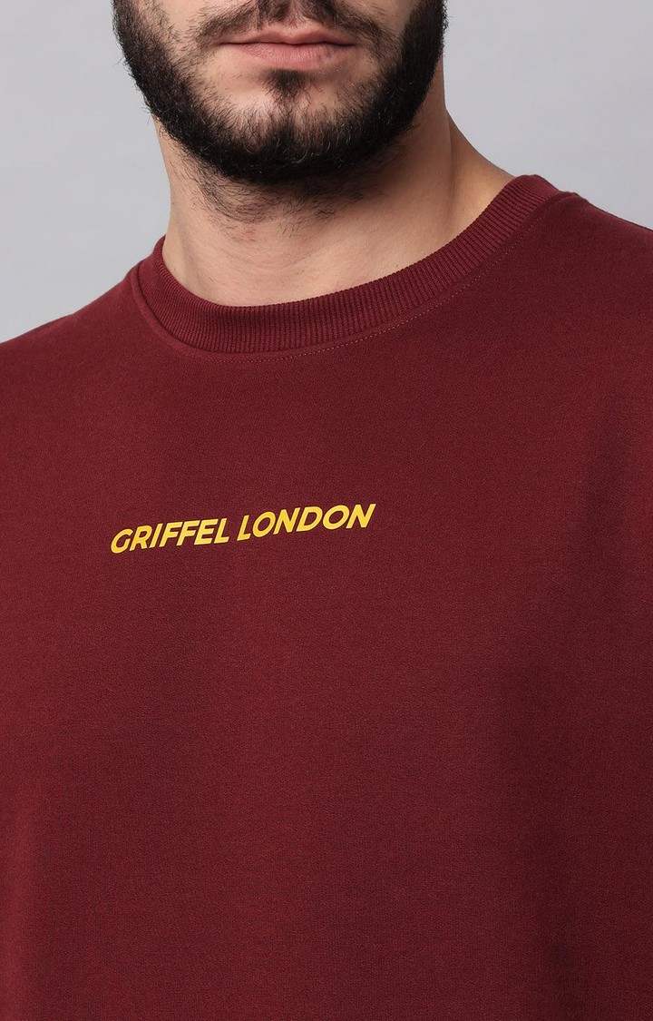 Men's Maroon Solid Tracksuits