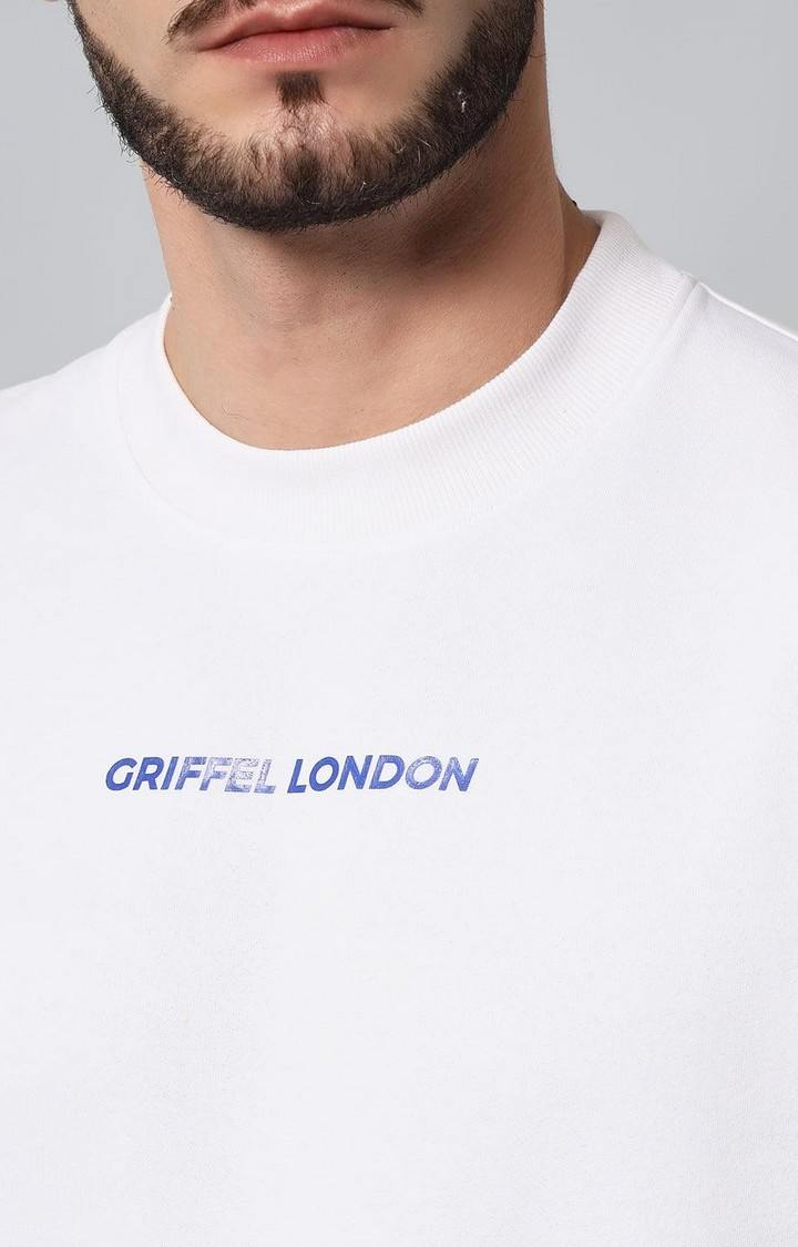 Men's White Solid Tracksuits